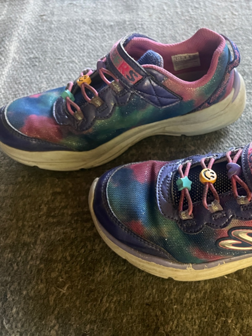 Skechers Kids Navy Purple & Pink Tie-Dye Light-Up Sneakers - Picture 5 of 8
